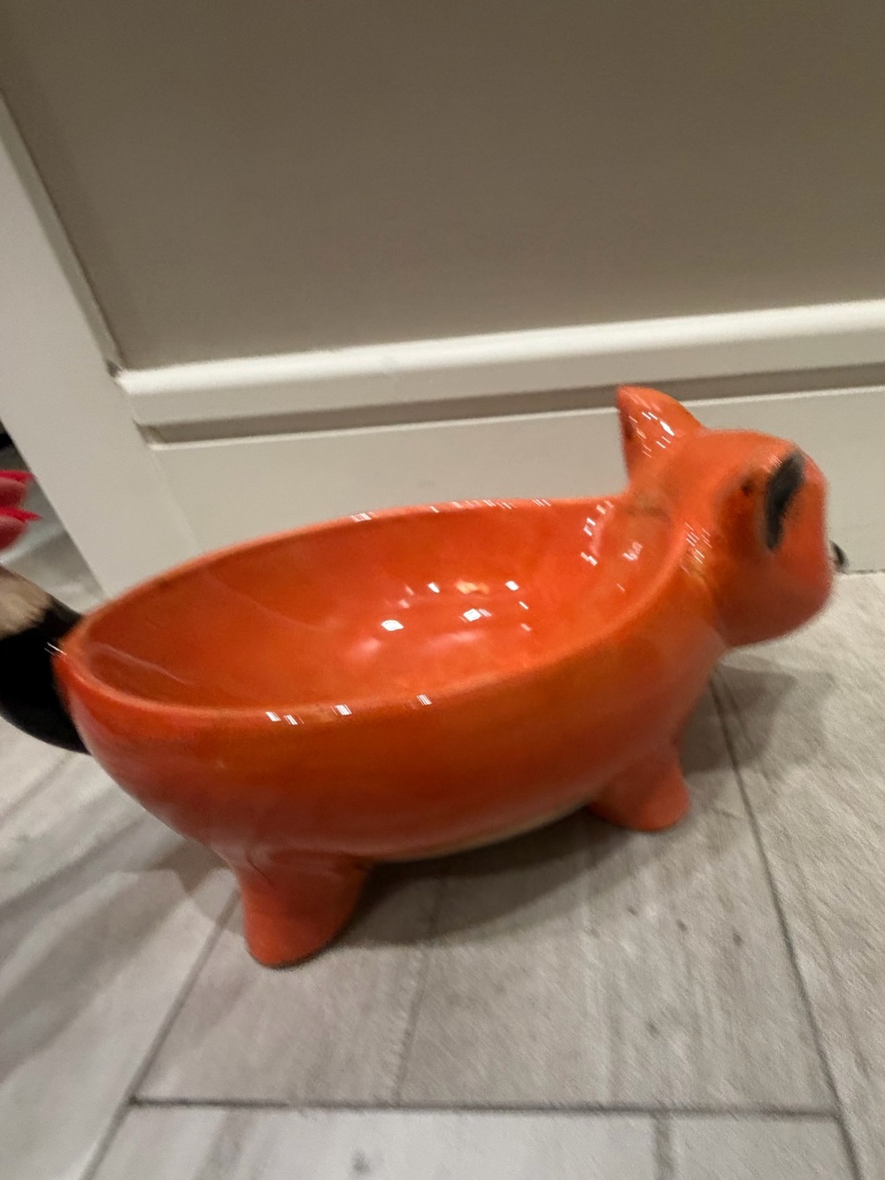 Orange Fox Ceramic bowl or planter  - Decorative Home Art - Picture 4 of 5